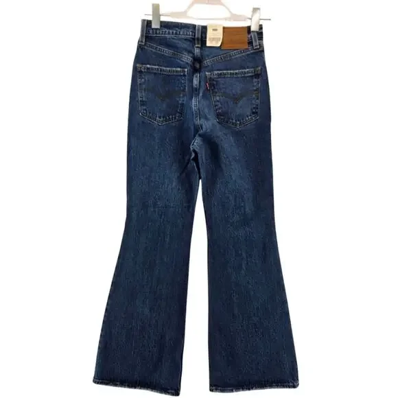 Levi's Premium Jeans Womens 24 70's High Flare NEW Rockabilly Cowgirl Bohemian - Picture 4 of 15